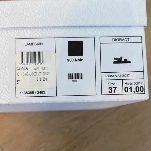 Dior Black Sandals with Gold Logo - Picture 7 of 7